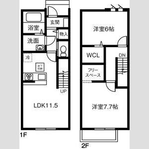 2LDK 間取り図