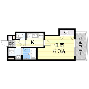 1K 間取り図
