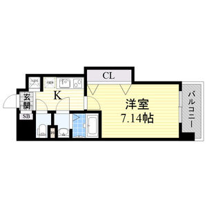 1K 間取り図