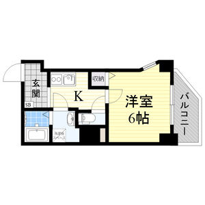 1K 間取り図