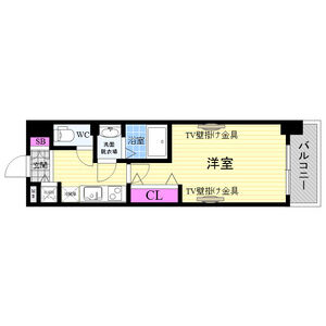 1K 間取り図