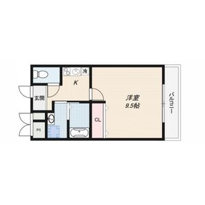 1K 間取り図