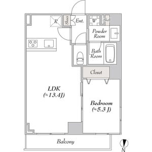 1LDK 間取り図