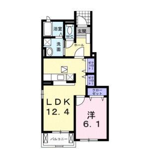 1LDK 間取り図