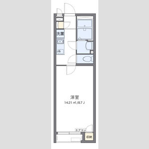 1K 間取り図