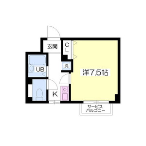 1K 間取り図