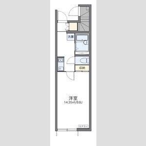 1K 間取り図