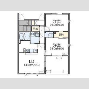 2LDK 間取り図