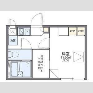 1K 間取り図