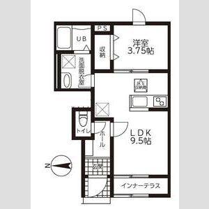 1LDK 間取り図