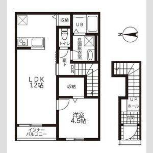 1LDK 間取り図