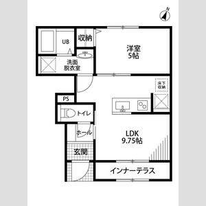 1LDK 間取り図