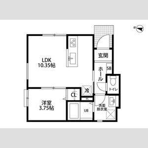 1LDK 間取り図