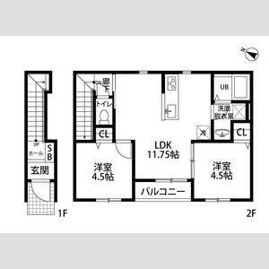 2LDK 間取り図