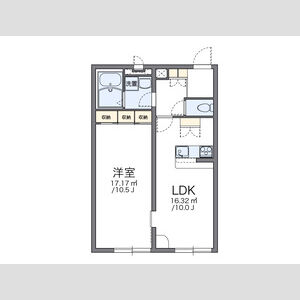 1LDK 間取り図