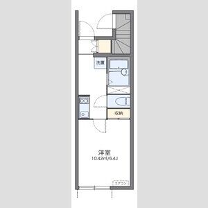 1K 間取り図
