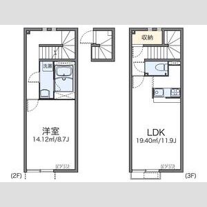 1LDK 間取り図