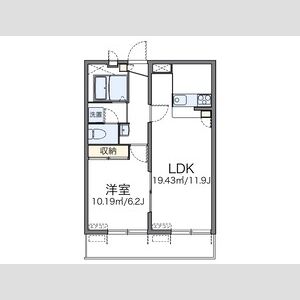 1LDK 間取り図