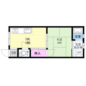 1DK 間取り図