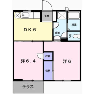 2DK 間取り図