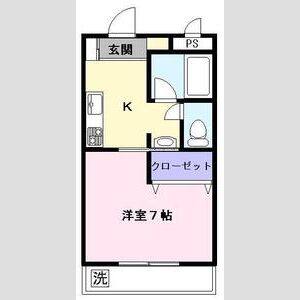 1K 間取り図