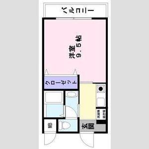1K 間取り図