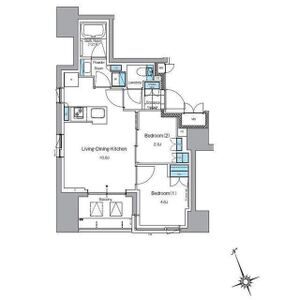 2LDK 間取り図