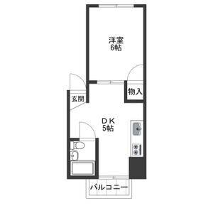 1DK 間取り図