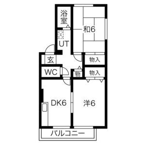 2DK 間取り図