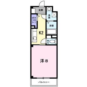 1K 間取り図