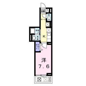 1K 間取り図