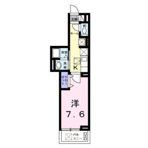 1K 間取り図