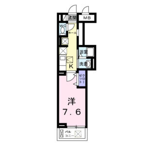 1K 間取り図