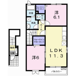 2LDK 間取り図