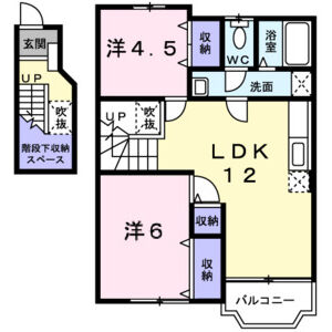 2LDK 間取り図