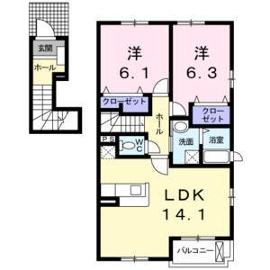 2LDK 間取り図
