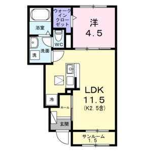 1LDK 間取り図