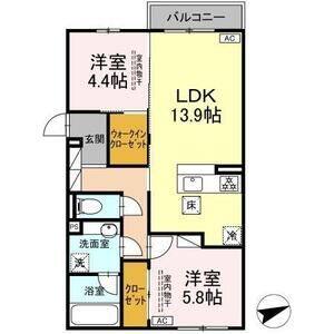 2LDK 間取り図
