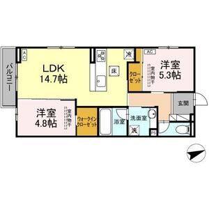 2LDK 間取り図