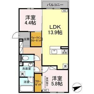 2LDK 間取り図