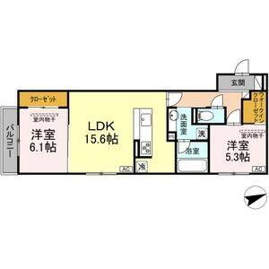 2LDK 間取り図