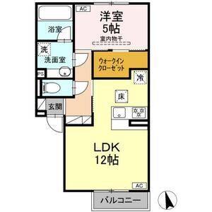 1LDK 間取り図