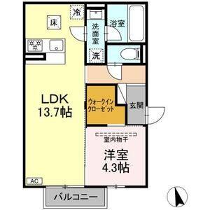 1LDK 間取り図