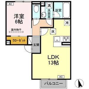 1LDK 間取り図