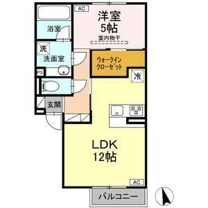 1LDK 間取り図