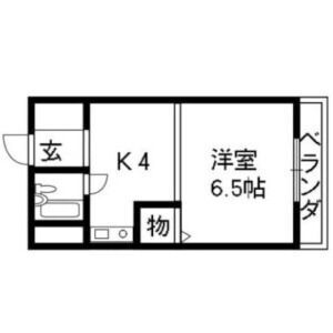 1K 間取り図