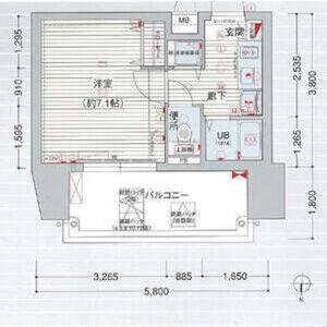 1K 間取り図