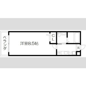 1K 間取り図