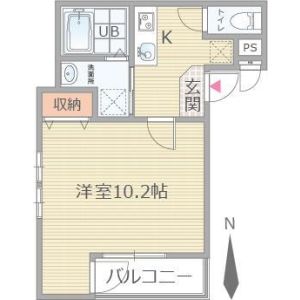 1K 間取り図