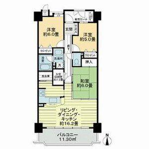 3LDK 間取り図